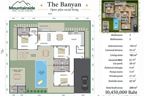 Villa in Cha-am, Thailand 3 Schlafzimmer № 222521 - Foto 15