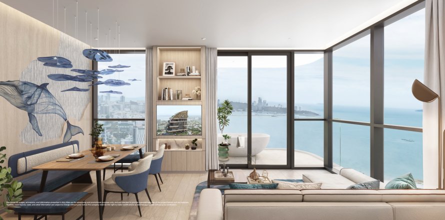 Квартира в Паттайе, Таиланд с 3 комнатами  № 168190