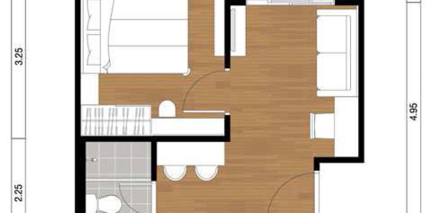 Condo in Pattaya, Thailand, 1 bedroom  № 204494