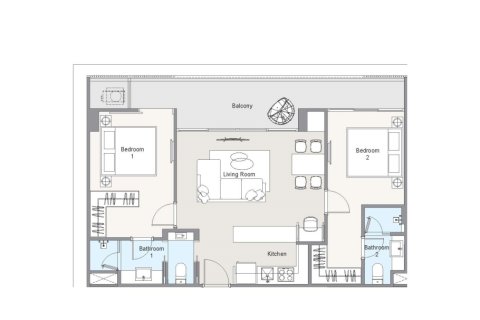 Condo in Bang Tao, Thailand, 2 bedrooms  № 165569 - photo 14