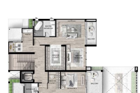 Вилла в Паттайе, Таиланд с 5 спальнями  № 165572 - фото 17