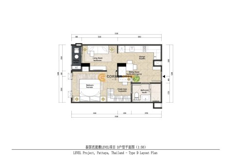 สตูดิโอในคอนโดมิเนียมในจอมเทียน, พัทยา, ประเทศไทย № 233029 - รูปถ่าย 3