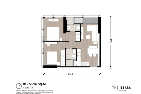 Condo à Bangkok, Thaïlande, 2 chambres  № 166384 - photo 13