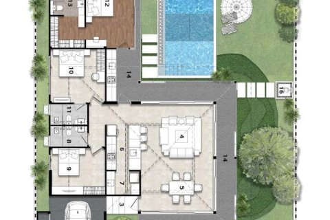 Вилла в Пхукете, Таиланд с 3 спальнями  № 165317 - фото 11