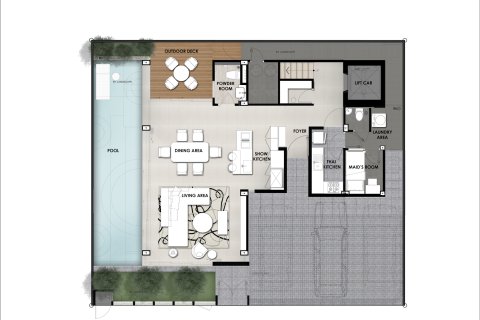 Дом в Бангкоке, Таиланд с 5 спальнями  № 149685 - фото 1