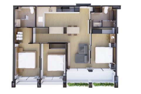 Condo on Layan Beach, Thailand, 3 bedrooms  № 166138 - photo 10