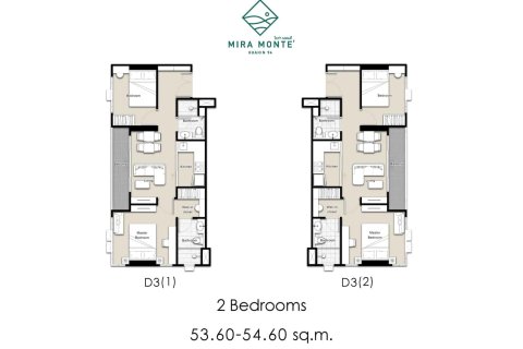 Condo à Hua Hin, Thaïlande, 2 chambres  № 166480 - photo 9