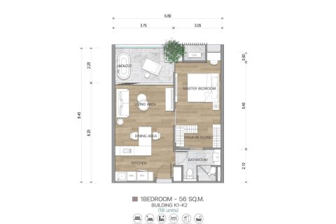 Кондоминиум с 1 спальней в Кате, Таиланд № 166479 - фото 10