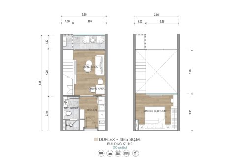 Дуплекс в Кате, Таиланд с 1 спальней  № 166477 - фото 9