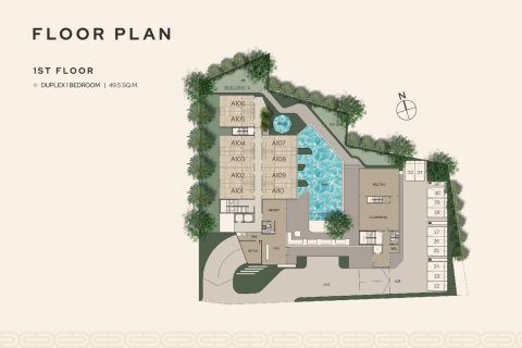 Дуплекс в Кате, Таиланд с 1 спальней  № 166477 - фото 10