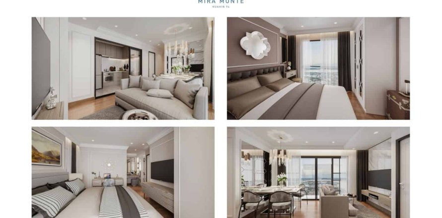 Condo à Hua Hin, Thaïlande, 2 chambres  № 166482