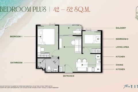 Eigentumswohnung auf Nai Yang, Thailand, 2 Schlafzimmer  № 222485 - Foto 25