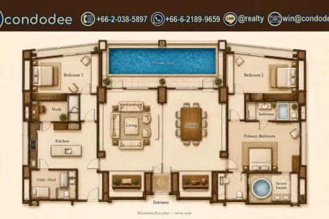 Condominio de 3 dormitorios en Watthana, Bangkok, Tailandia № 200580 - foto 15