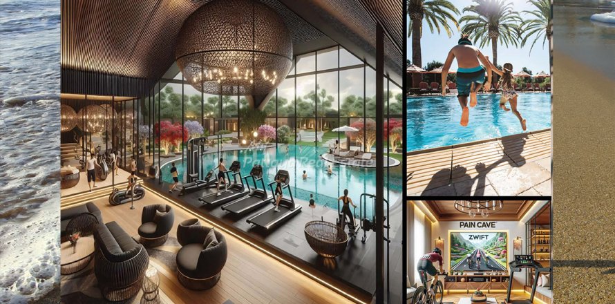 Condo à Bang Lamung, Thaïlande, 2 chambres  № 168256