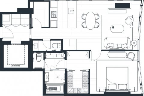 Кондоминиум с 1 спальней в Патхум Ване, Бангкок, Таиланд № 133867 - фото 10