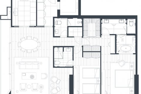 Кондоминиум с 1 спальней в Патхум Ване, Бангкок, Таиланд № 133867 - фото 18