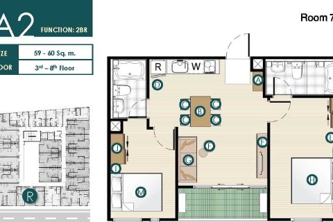 Condo à Bangkok, Thaïlande, 2 chambres  № 166570 - photo 17