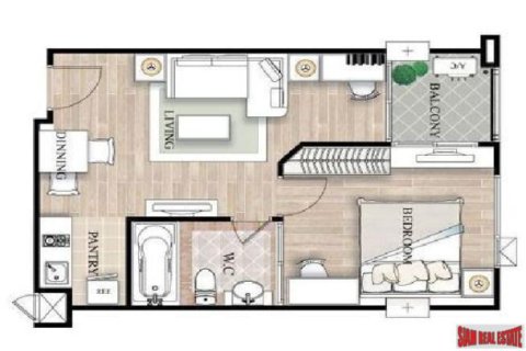 Apartment in Bangkok, Thailand 1 bedroom № 192737 - photo 5