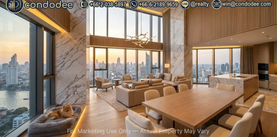 Eigentumswohnung in Bang Rak, Bangkok, Thailand, 3 Schlafzimmer № 220542
