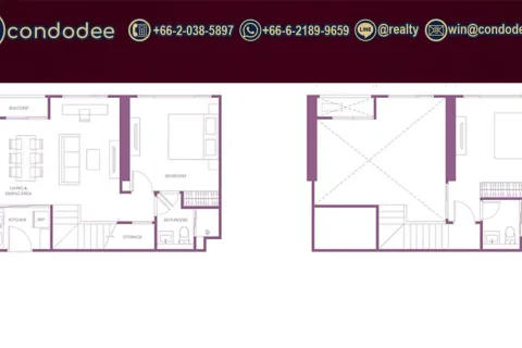 Eigentumswohnung in Khlong San, Bangkok, Thailand, 2 Schlafzimmer № 220545 - Foto 4