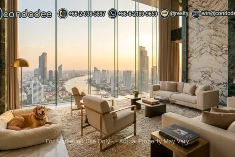 Condo à Bang Rak, Bangkok, Thaïlande, 3 chambres  № 220541