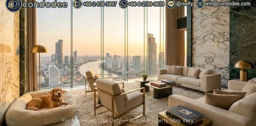 Eigentumswohnung in Bang Rak, Bangkok, Thailand, 3 Schlafzimmer № 220541