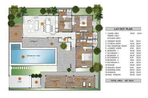 Villa in Bang Tao, Thailand 3 bedrooms № 166313 - photo 10