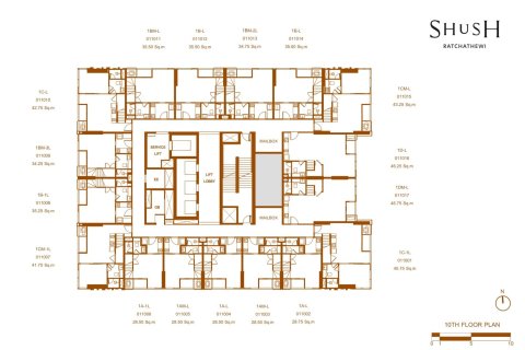 Condo à Bangkok, Thaïlande, 2 chambres № 166314 - photo 21