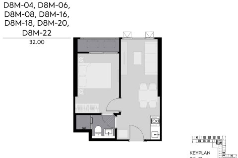 Кондоминиум с 1 спальней в Бангкоке, Таиланд № 166826 - фото 21