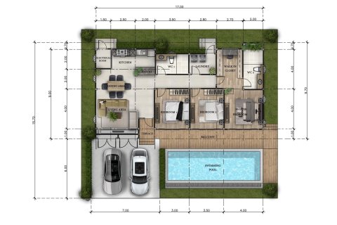 House in Hua Hin, Thailand 3 bedrooms № 163556 - photo 6