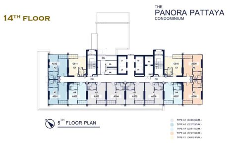 Кондоминиум с 2 спальнями в Паттайе, Таиланд № 166849 - фото 26