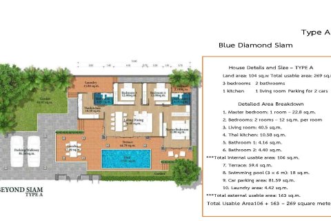 Villa in Hua Hin, Thailand 3 Schlafzimmer № 222520 - Foto 16