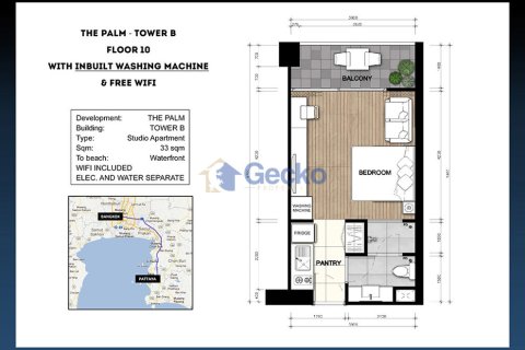 Studio in the Condo in Pattaya, Thailand № 220469 - Foto 20