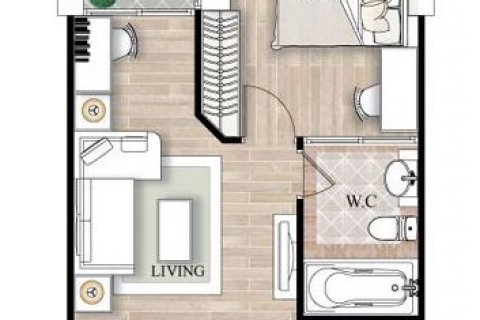 Condo à Bangkok, Thaïlande, 1 chambre  № 143305 - photo 8