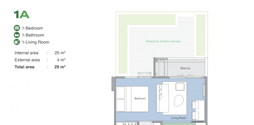 Студия в кондо в Пхукете, Таиланд № 141605