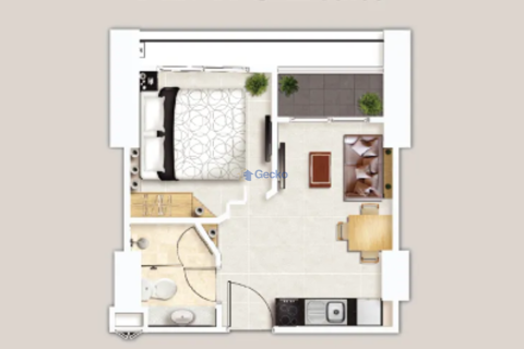 Condo in Pattaya, Thailand, 1 bedroom № 204626 - photo 9
