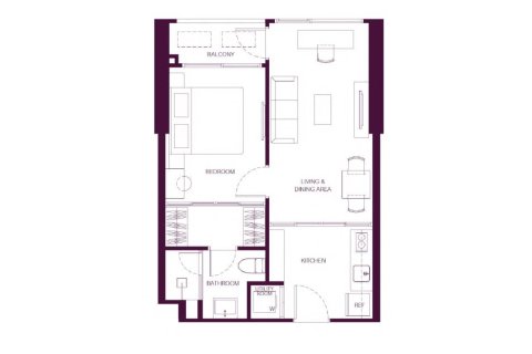 Кондоминиум с 1 спальней в Бангкоке, Таиланд № 170235 - фото 14