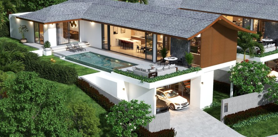 Вилла в Green Hills Villas, Самуй, Таиланд с 4 комнатами  № 161492