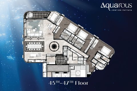 Penthouse à Pattaya, Thaïlande 3 chambres № 164981 - photo 9