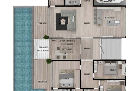 Вилла в Хуа Хине, Таиланд с 3 спальнями  № 165483 - фото 15