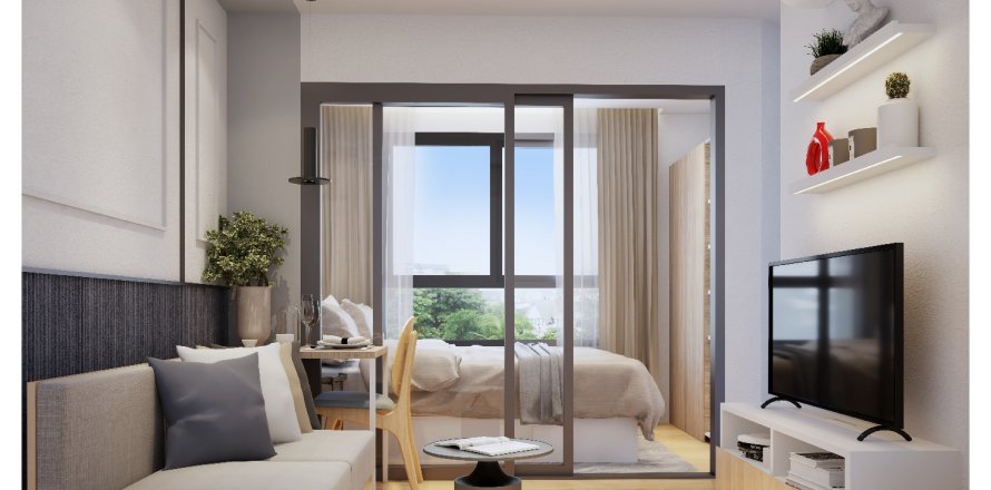 Condo à Bangkok, Thaïlande, 1 chambre № 203578
