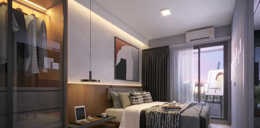Condo à Bangkok, Thaïlande, 1 chambre № 166268