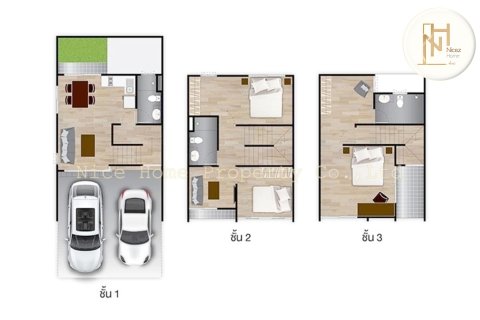 Townhouse in Bang Bua Thong, Thailand 3 bedrooms № 147303 - photo 12