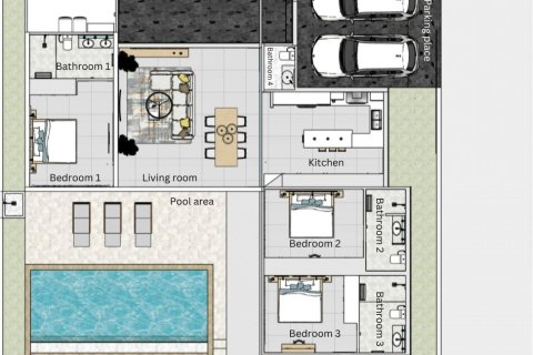 Дом в Самуи, Таиланд с 3 спальнями № 157342 - фото 8