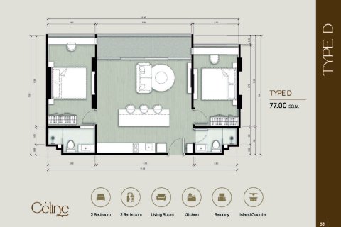 Condo à Pattaya, Thaïlande, 2 chambres  № 169967 - photo 16