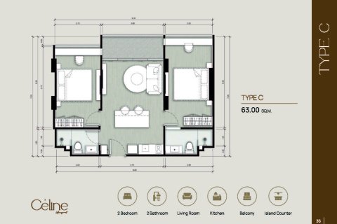 Condo in Pattaya, Thailand, 2 bedrooms № 169968 - photo 15