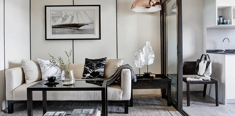 Квартира в Whizdom Avenue Ratchada - Ladprao, Чатучак, Бангкок, Таиланд с 1 спальней № 134237