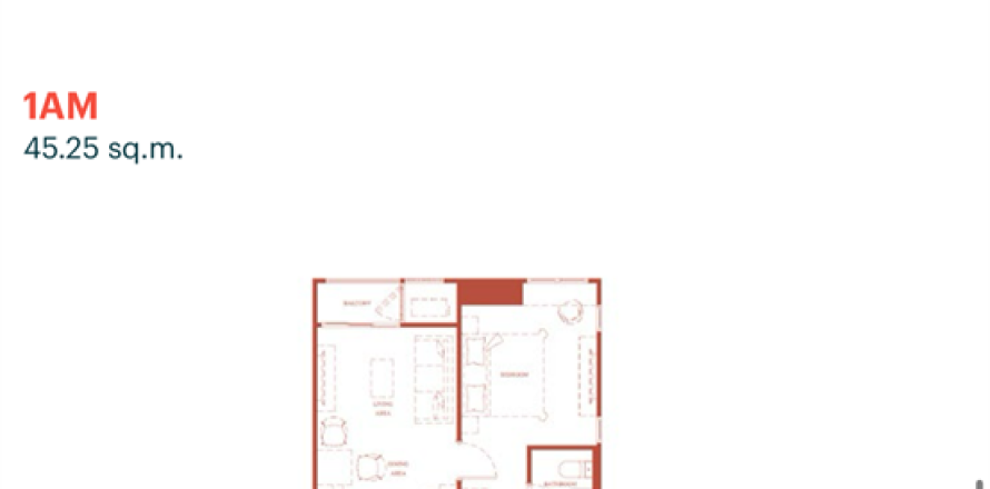 Condo à Bangkok, Thaïlande, 1 chambre  № 187164