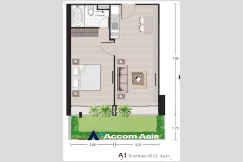 Eigentumswohnung in Watthana, Bangkok, Thailand, 1 Schlafzimmer № 217759 - Foto 28