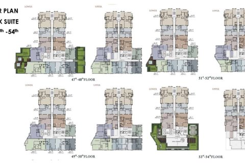 Пентхаус в Бангкоке, Таиланд с 4 спальнями  № 166361 - фото 13